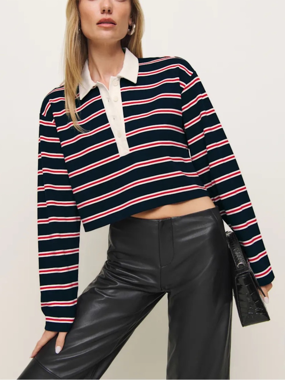 Reformation Anna Rugby Shirt - Picture 3 of 5